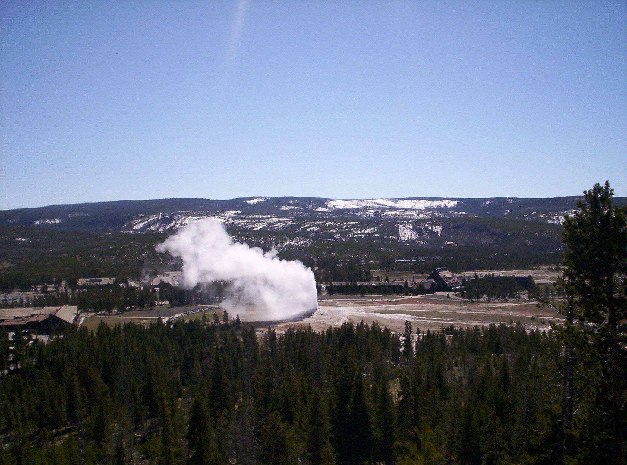 Steam coming from the ground