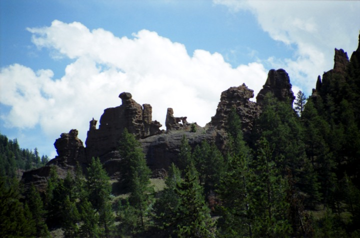 Rock formations on the scenic byway