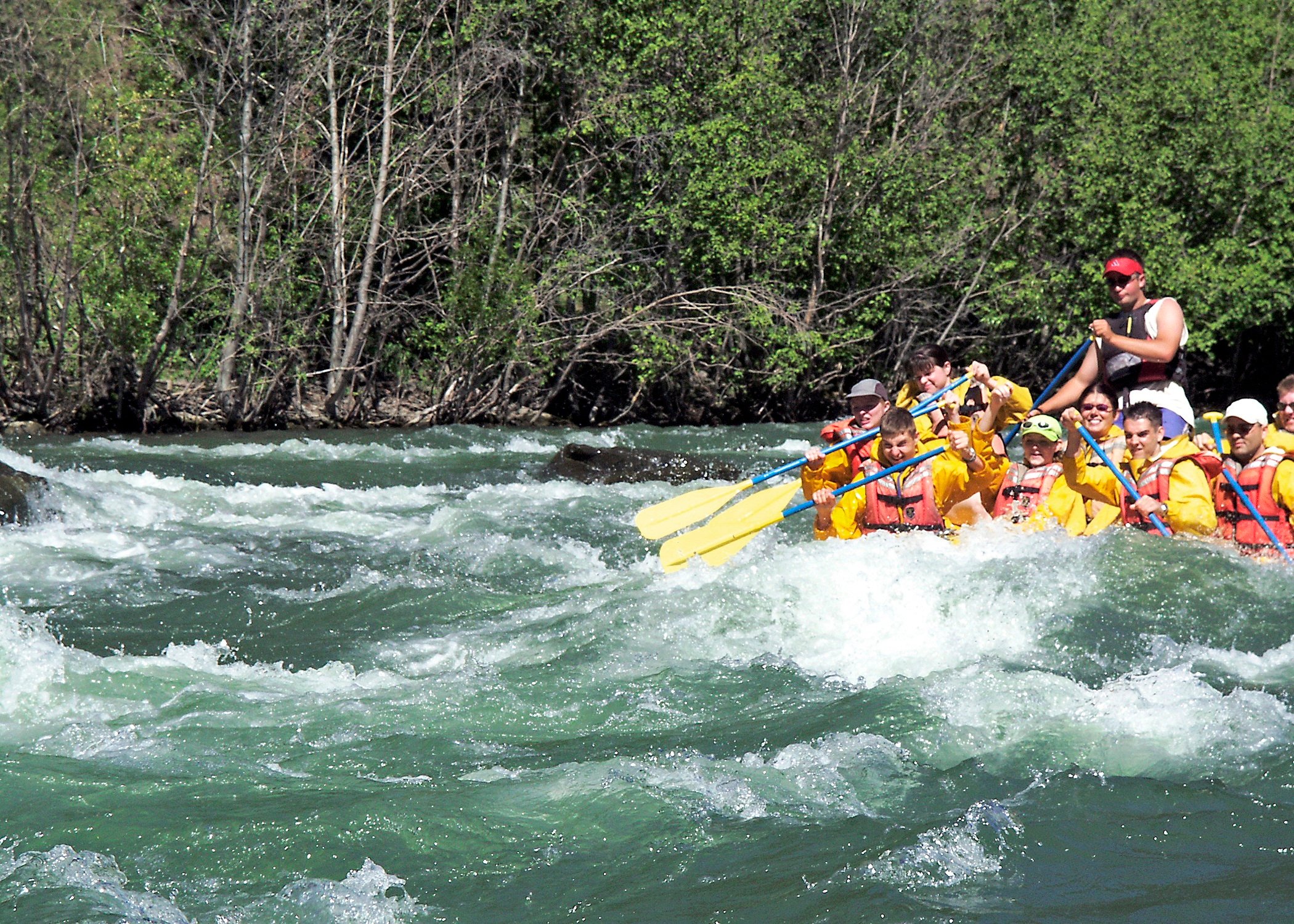 group of people rafting