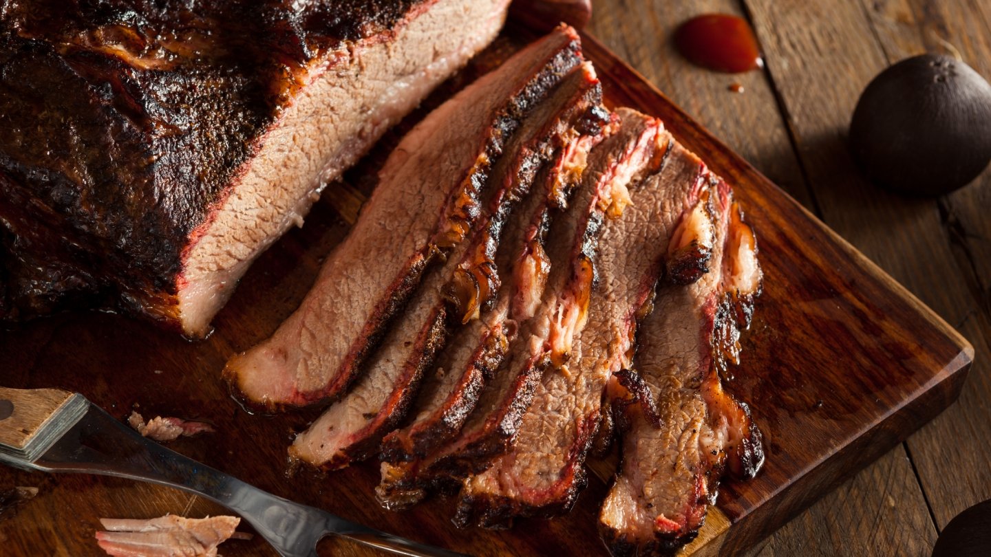 cooked roast cut into thin slices