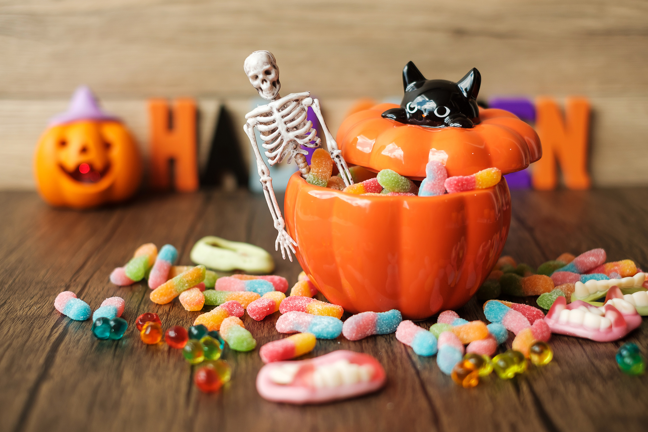 Assorted Halloween candy