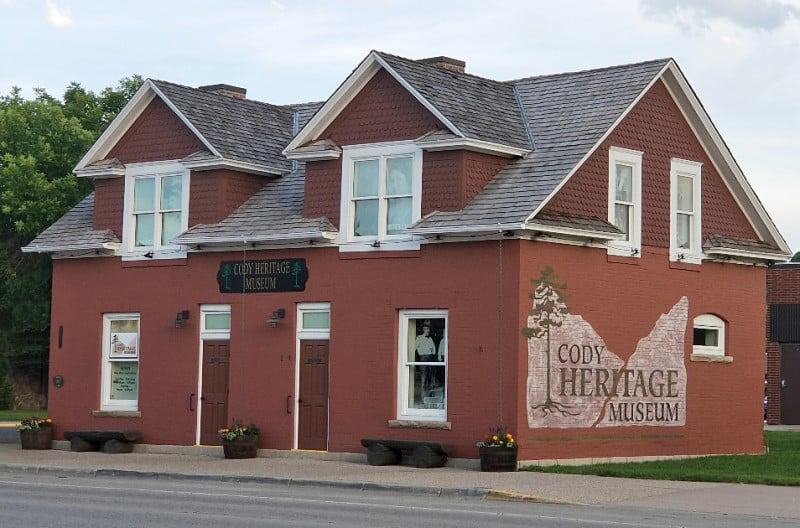 The historic Cody Heritage Museum, showcasing artifacts and exhibits that highlight local history.