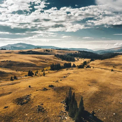 Aerial view of the mountain rage