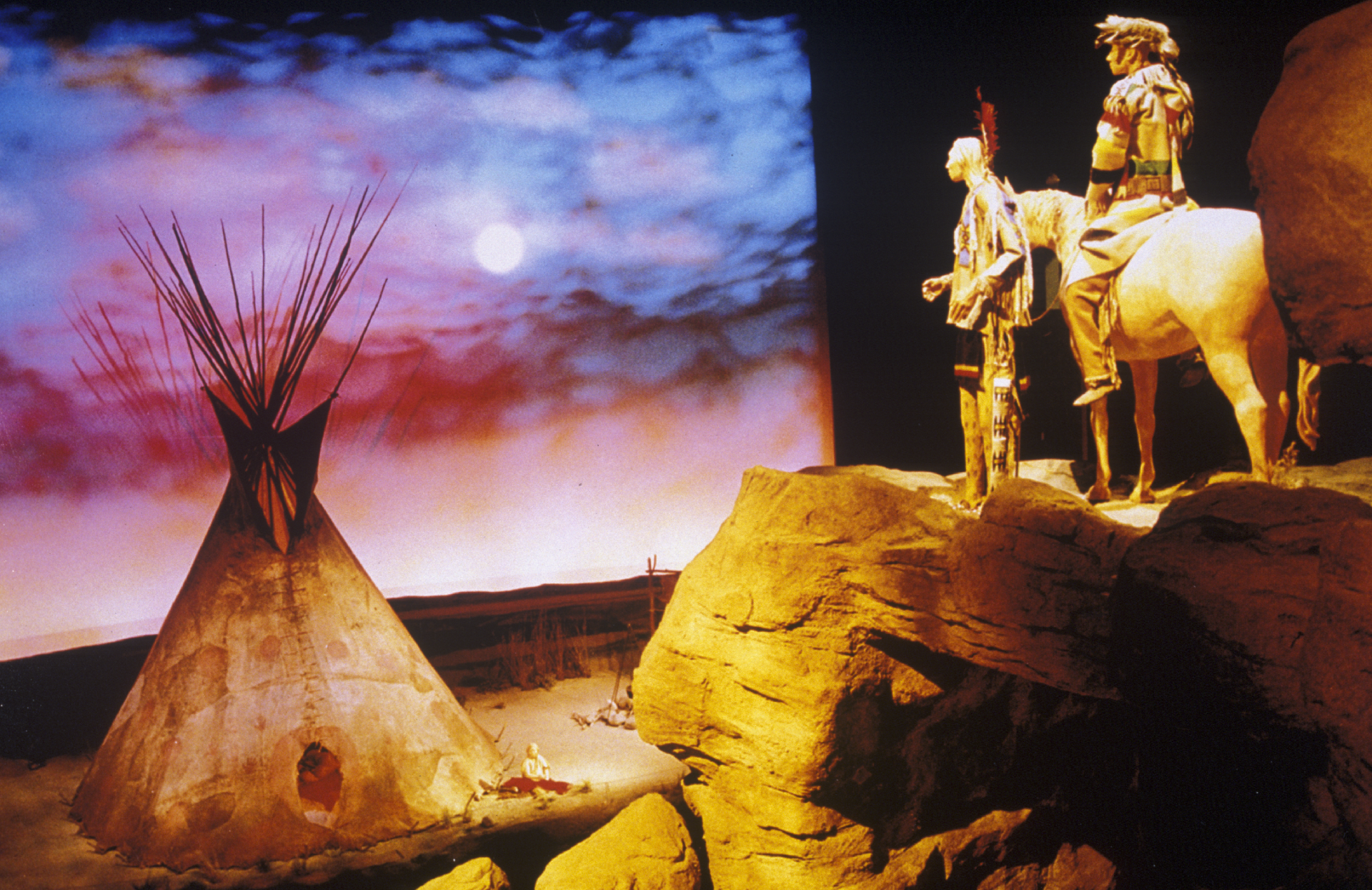 Plains Indian Museum sculpture reenactment