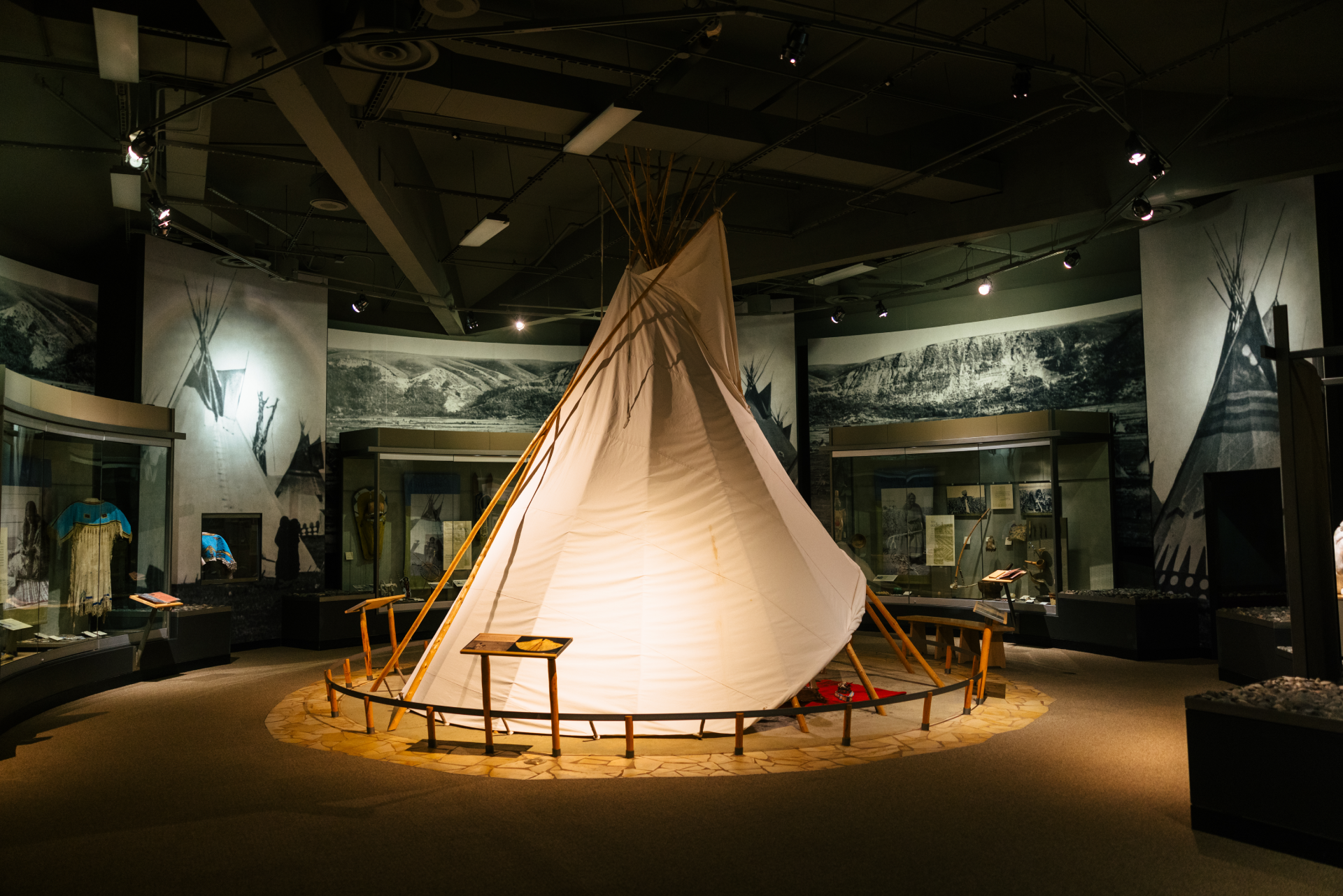 Teepee inside a museum