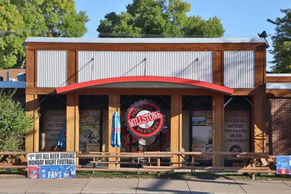 Exterior of Millstone Pizza Company & Brewery