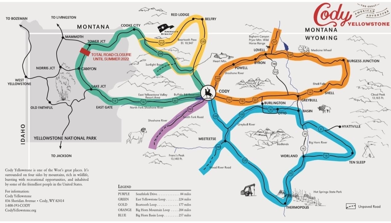 Map of scenic byways