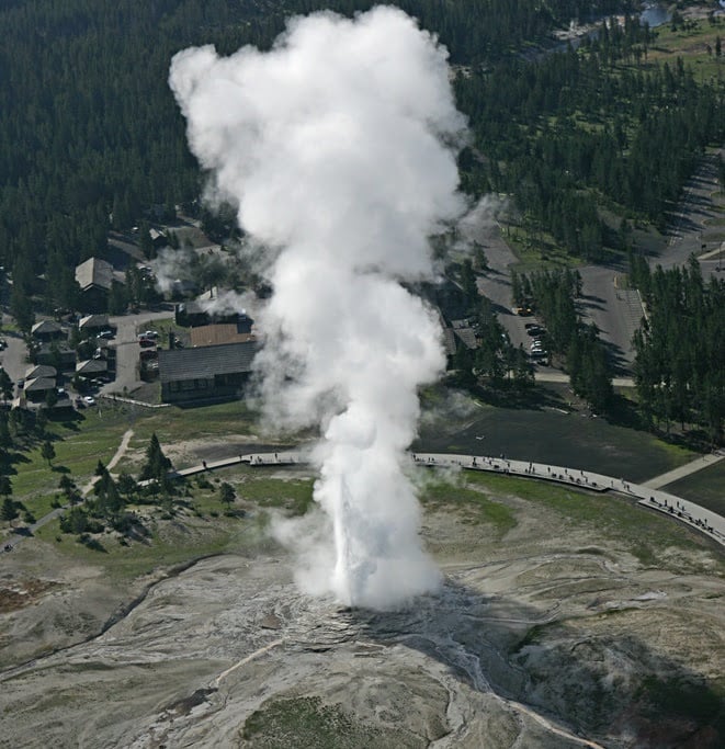 Steam coming from the ground in Cody Yellowstone