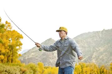 Man fly fishing